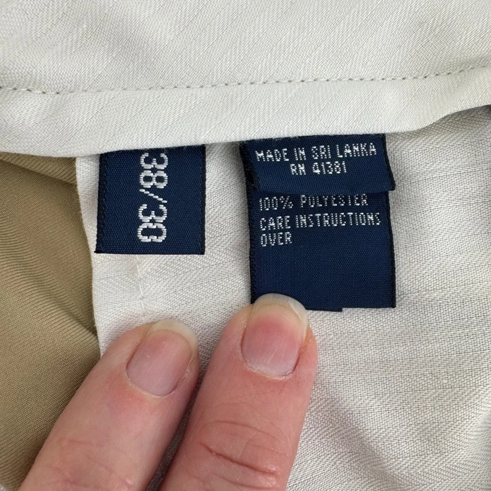 Polo Golf‎ Ralph Lauren Performance Chino Pants Mens 38x30 Tan Flat Front